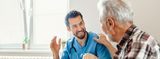 Doctor and Man Smiling